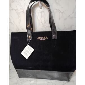JIMMY CHOO PARFUMS Limited Edition Black Velvet Glitter Sparkle Tote Bag - NWT